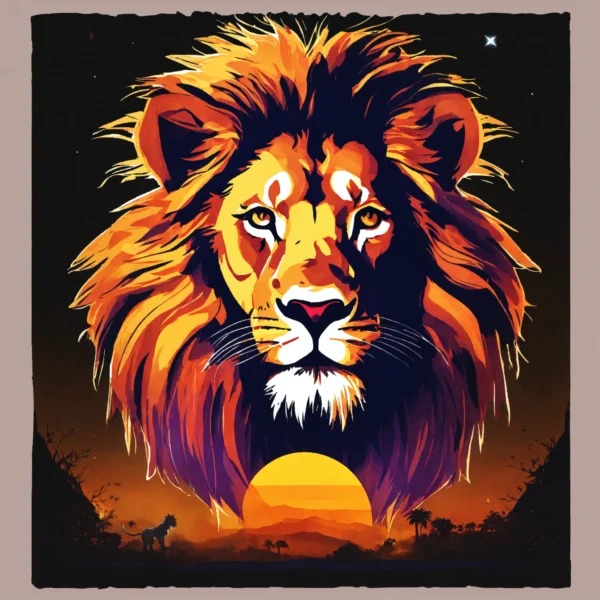 A-silhouette-design-of-a-lions-head
