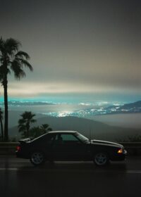 A car on curved road