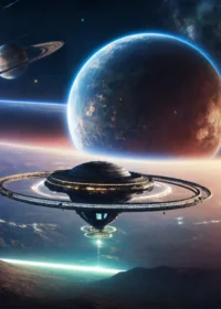metallic-ring-space-stations-around-a-planet